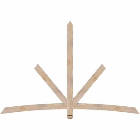 Ekena Millwork Alberta Smooth Timber Gable Bracket, Douglas Fir, 84"W x 56"H x 1 1/2"D x 3 1/2"F, 16/12 Pitch GBW084X56X0204ALB00SDF